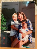 Donna, Jake, Eli on front porch, 1999.jpg